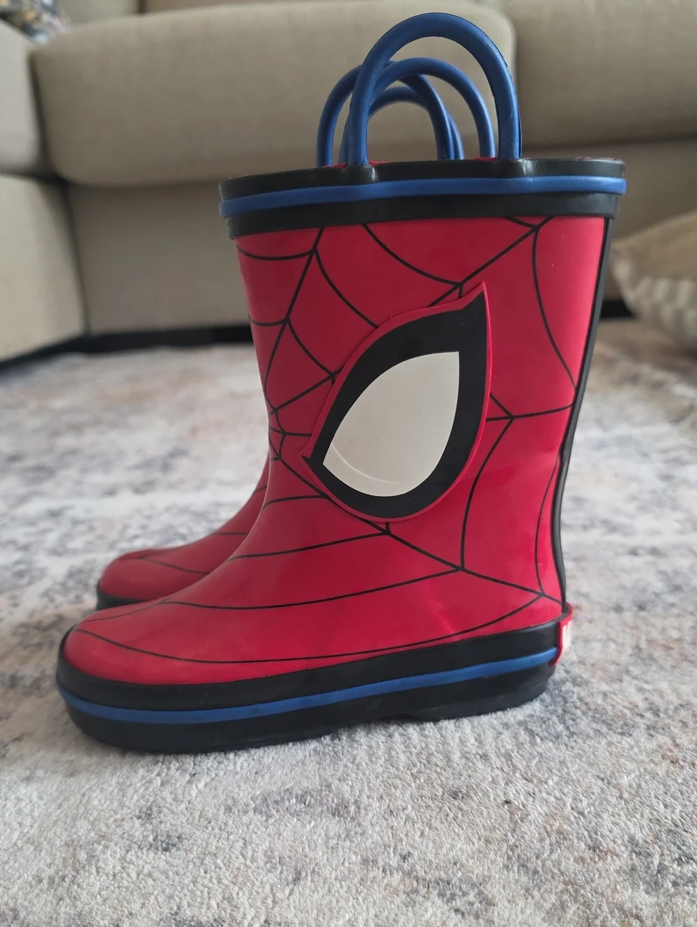 Marvel Spider-Man Red and Blue Kids Rain Boots